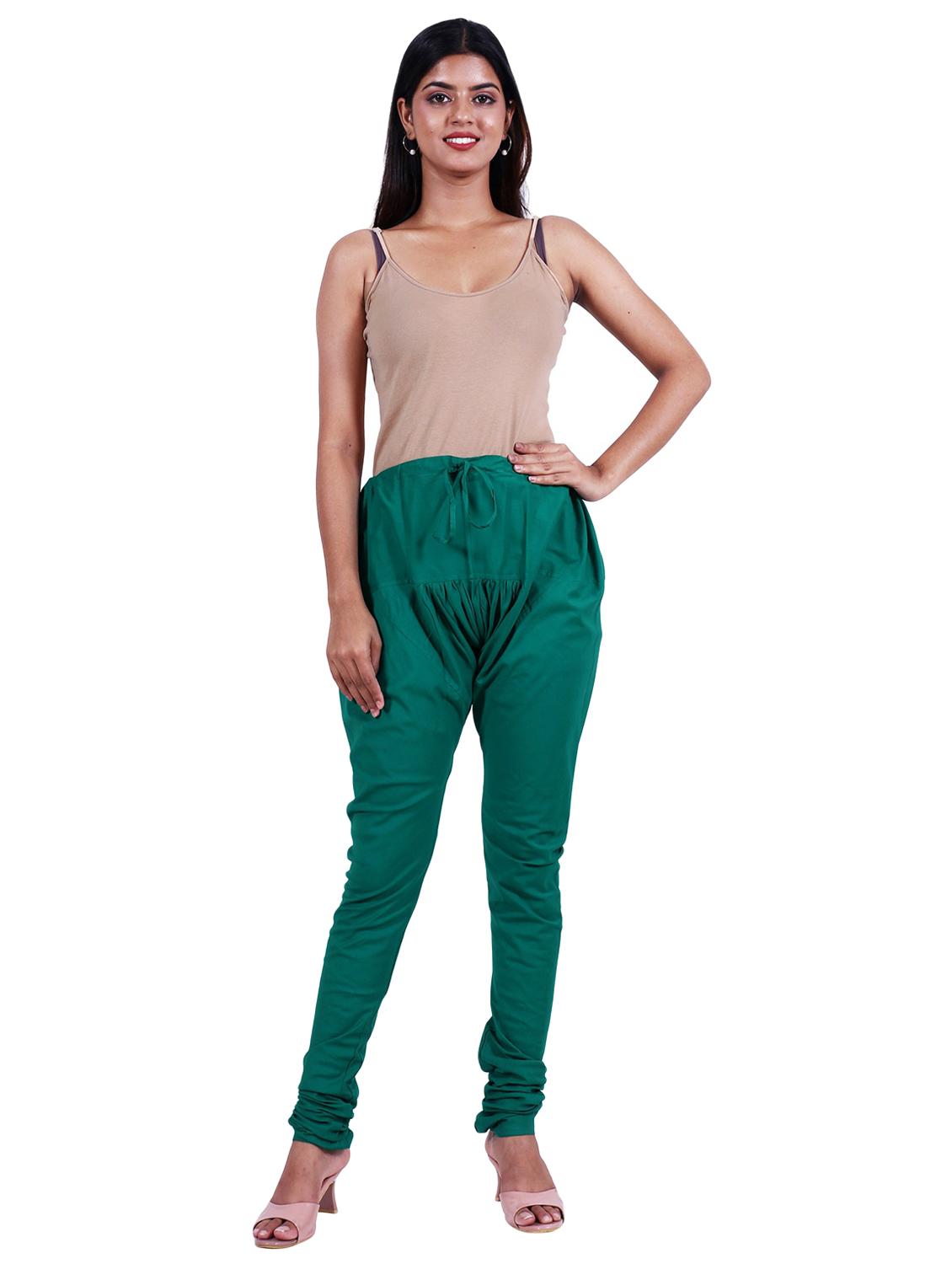 green cotton churidar - 20187394 - Standard Image - 3
