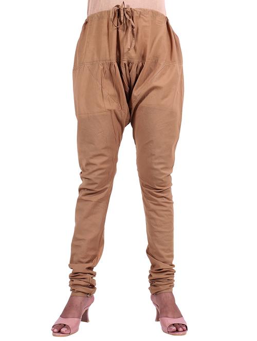 beige cotton churidars  - 20187398 -  Standard Image - 0