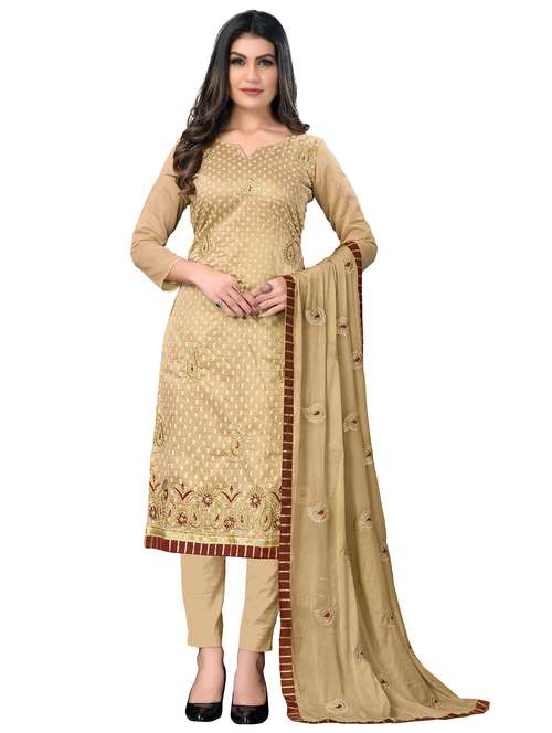 embroidered unstitched salwar suit set - 20187781 -  Standard Image - 0