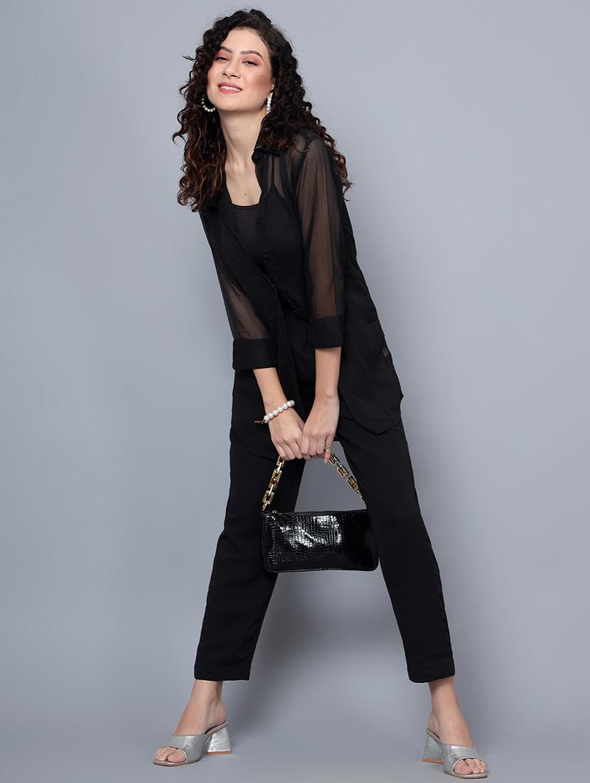 solid top & trouser co-ords set - 20187955 - Standard Image - 3