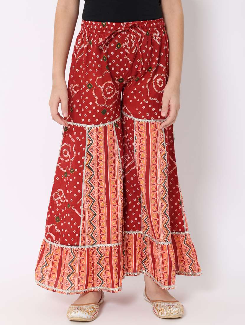 Bandhani Kurta Sharara Set