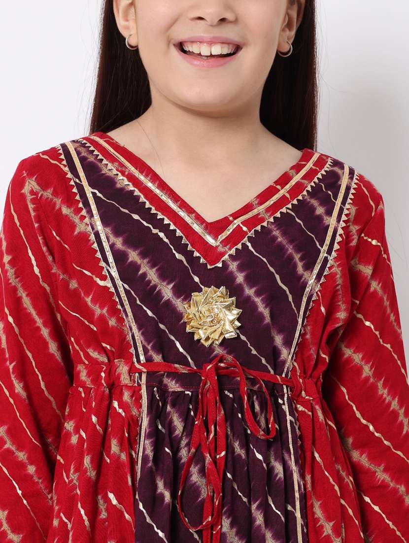 tie & dye kurta pant set  - 20188066 -  Standard Image - 5