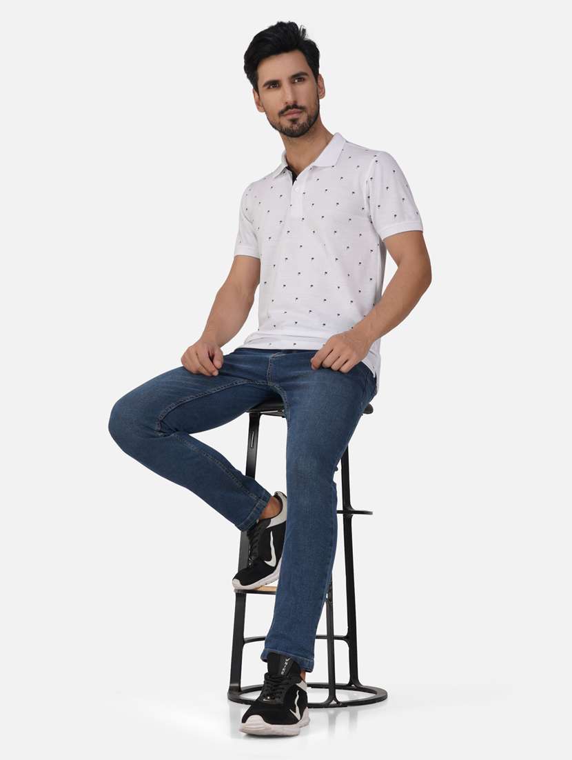 polo neck printed polo t-shirt - 20188365 -  Standard Image - 3
