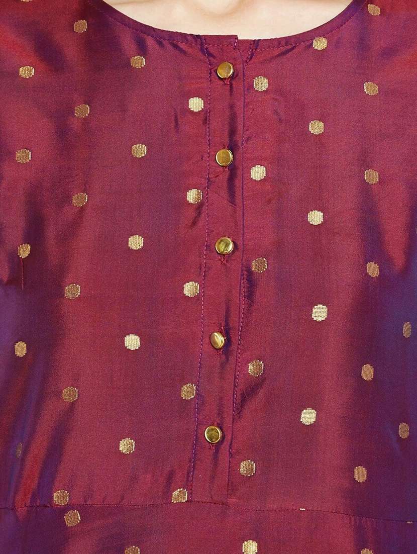 maroon colored a-line kurta - 20188871 -  Standard Image - 3