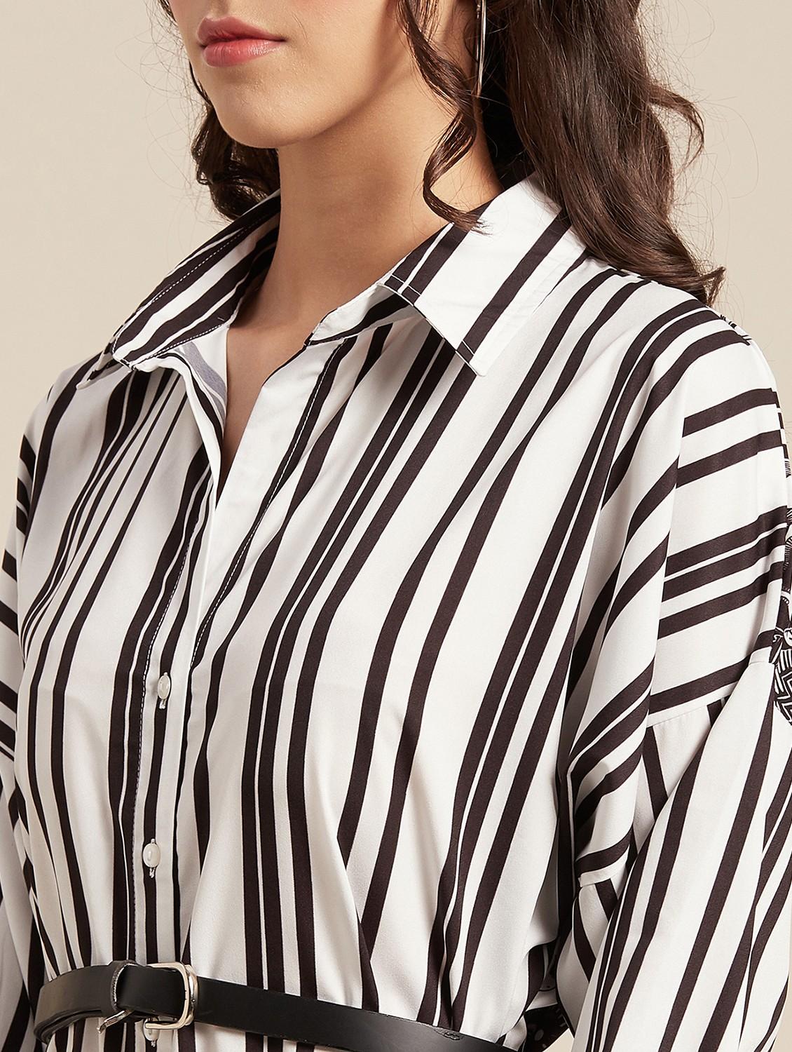 women's shirt striped dress - 20188959 - Standard Image - 3