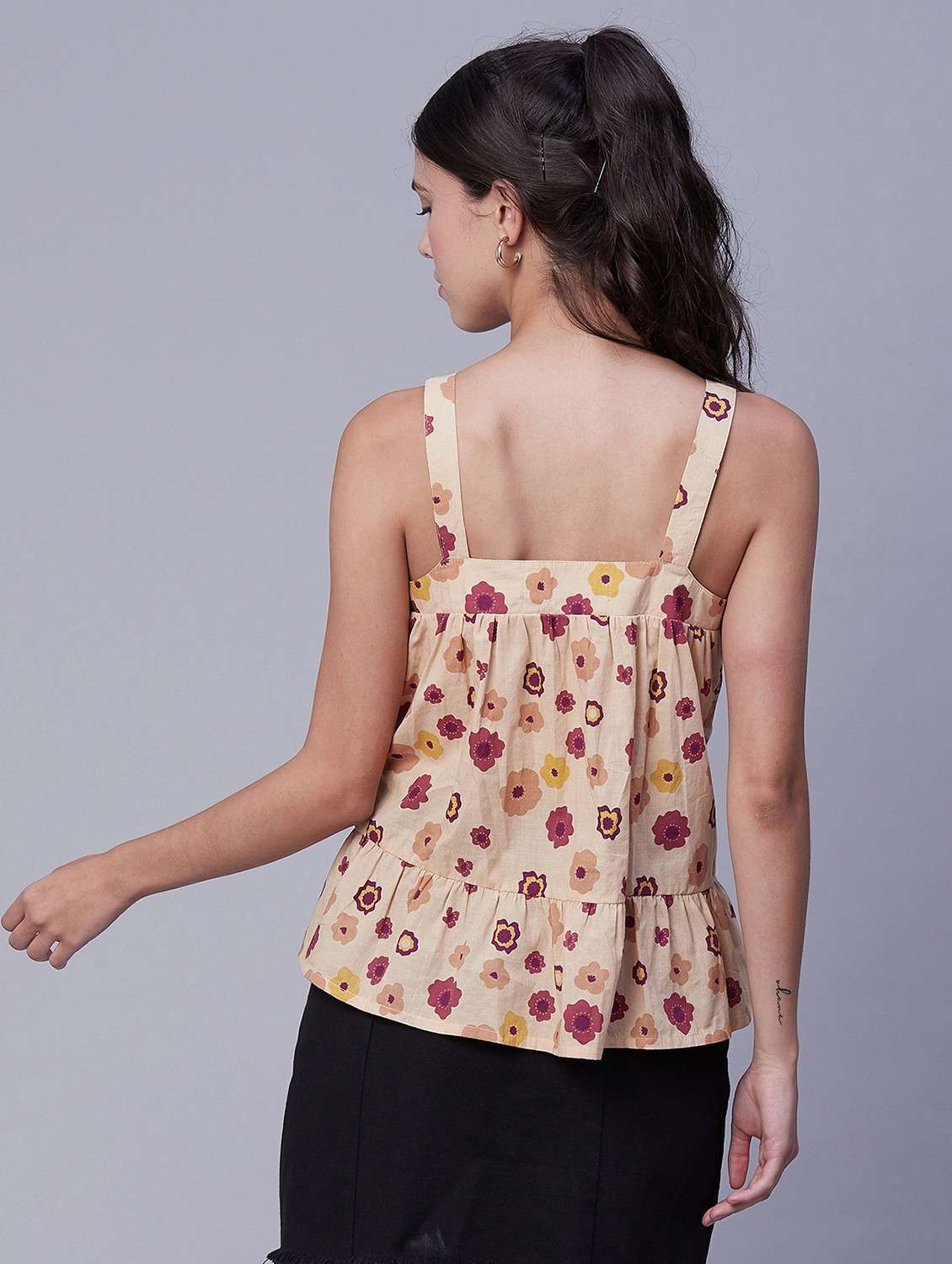 women's tiered shoulder strap top - 20189312 -  Standard Image - 3