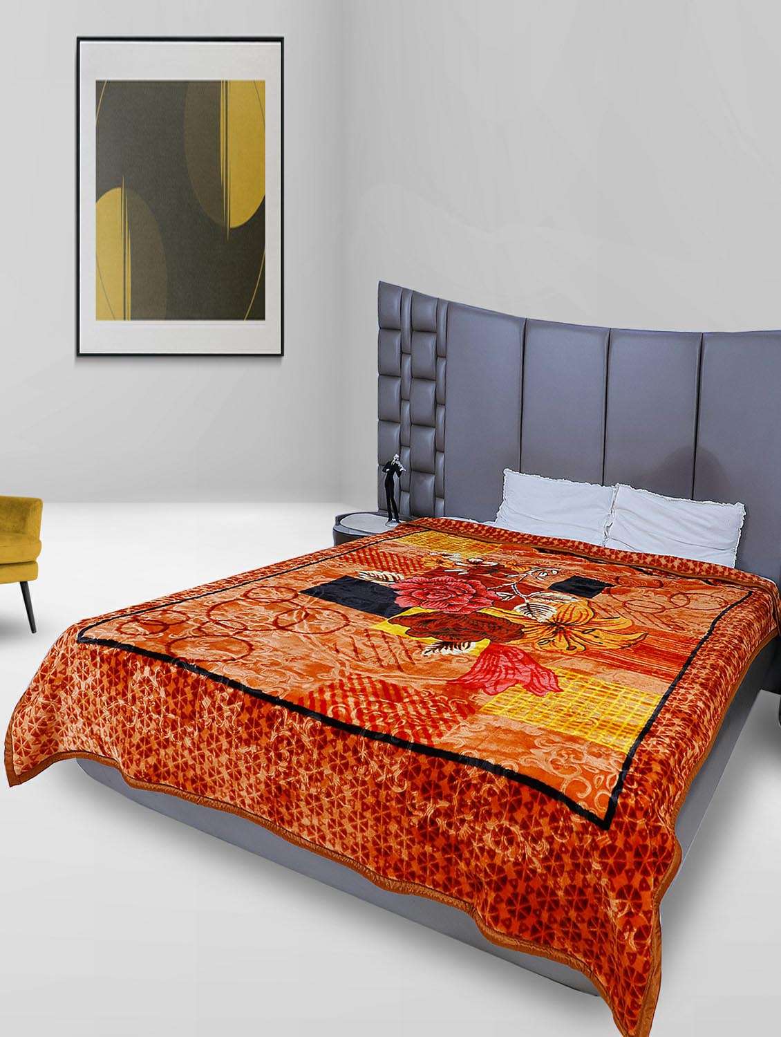 Buy online Rian Floral Double Bed Mink Blanket For Heavy Winter 8kg Double  Ply (orchid _orange) from quilts u0026 blankets for Unisex by Rian for ₹4399 at  27% off | 2023 Limeroad.com