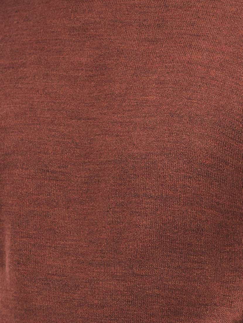 men maroon solids high neck pullovers - 20189637 - Standard Image - 5