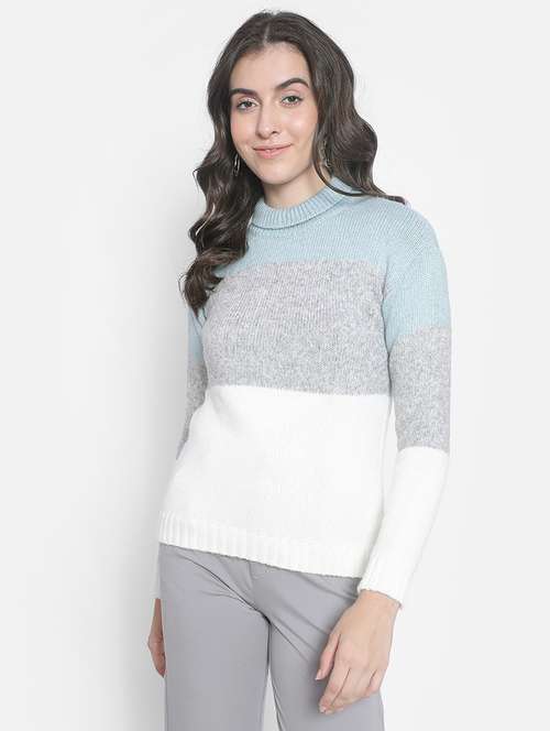 turtle neck color blocked pullover - 20189859 -  Standard Image - 0