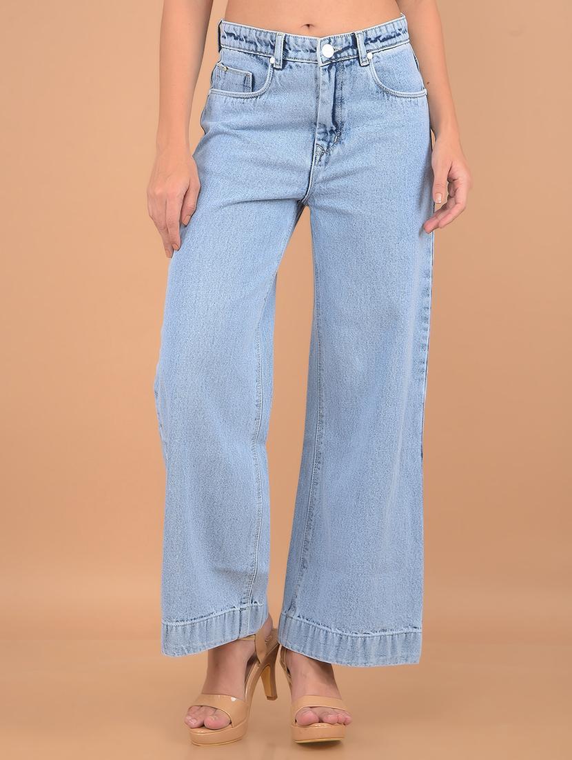 women's plain straight fit jeans - 20189880 - Zoom Image - 0