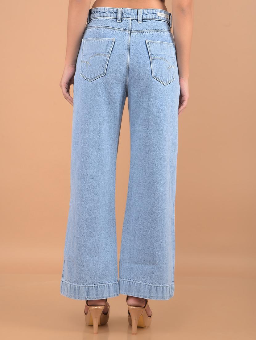 women's plain straight fit jeans - 20189880 - Standard Image - 3