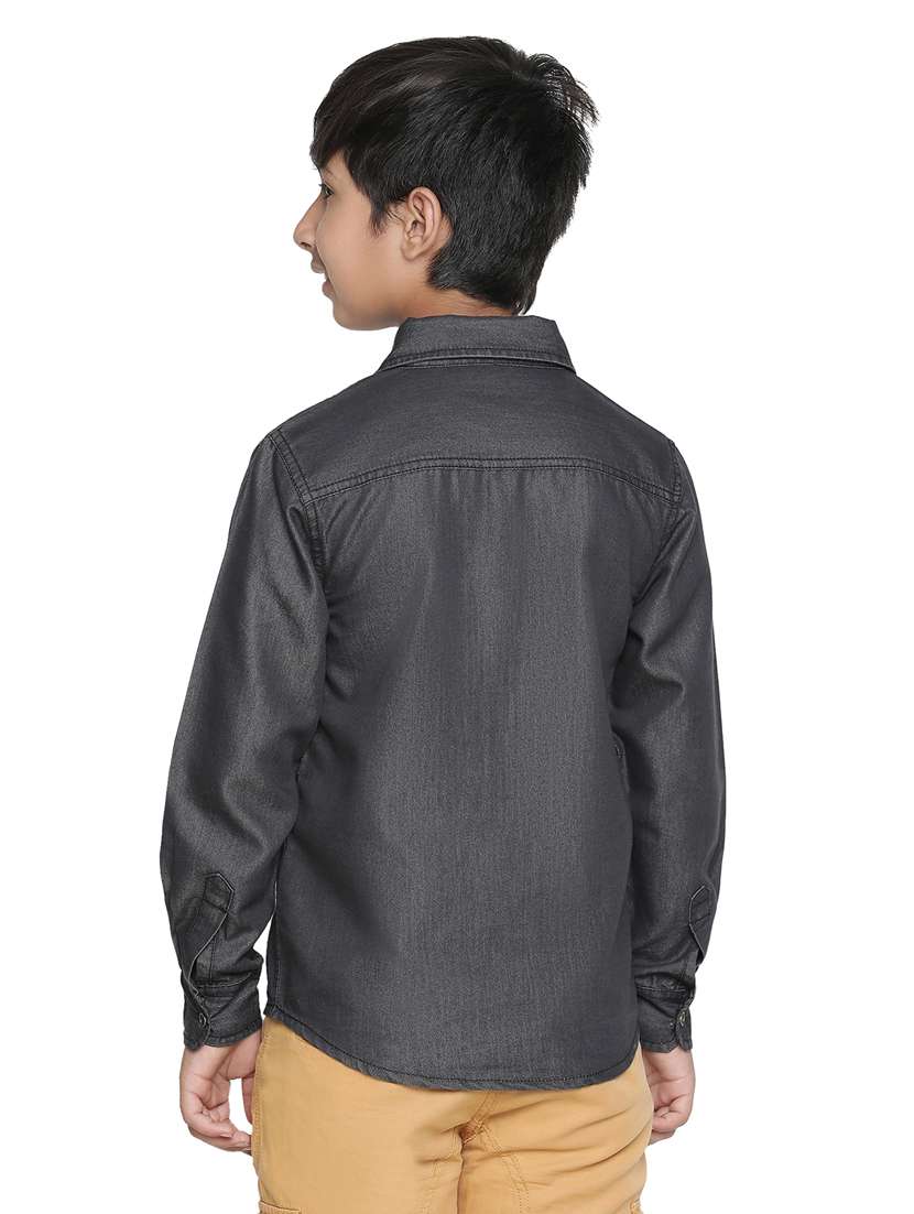 boys black solids shirts - 20190919 -  Standard Image - 3