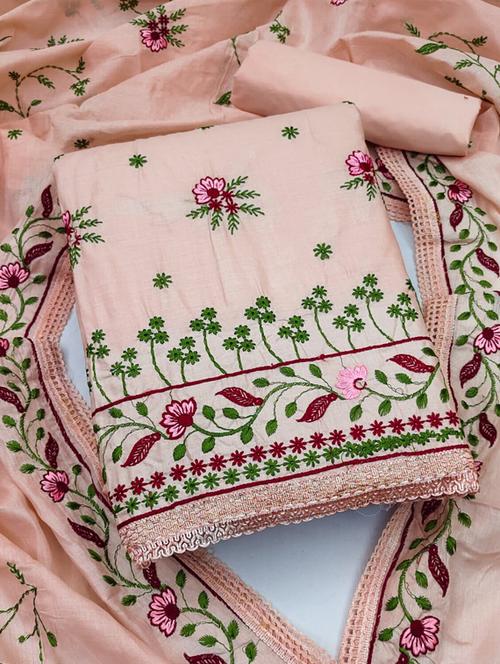 embroidered unstitched suit set - 20193391 -  Standard Image - 0