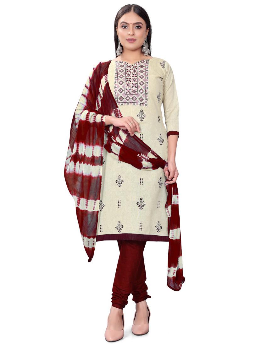embroidered unstitched suit set - 20193414 -  Zoom Image - 0