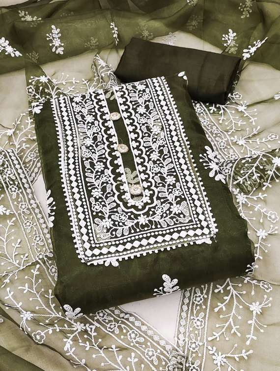 embroidered unstitched suit set - 20193474 - Zoom Image - 0