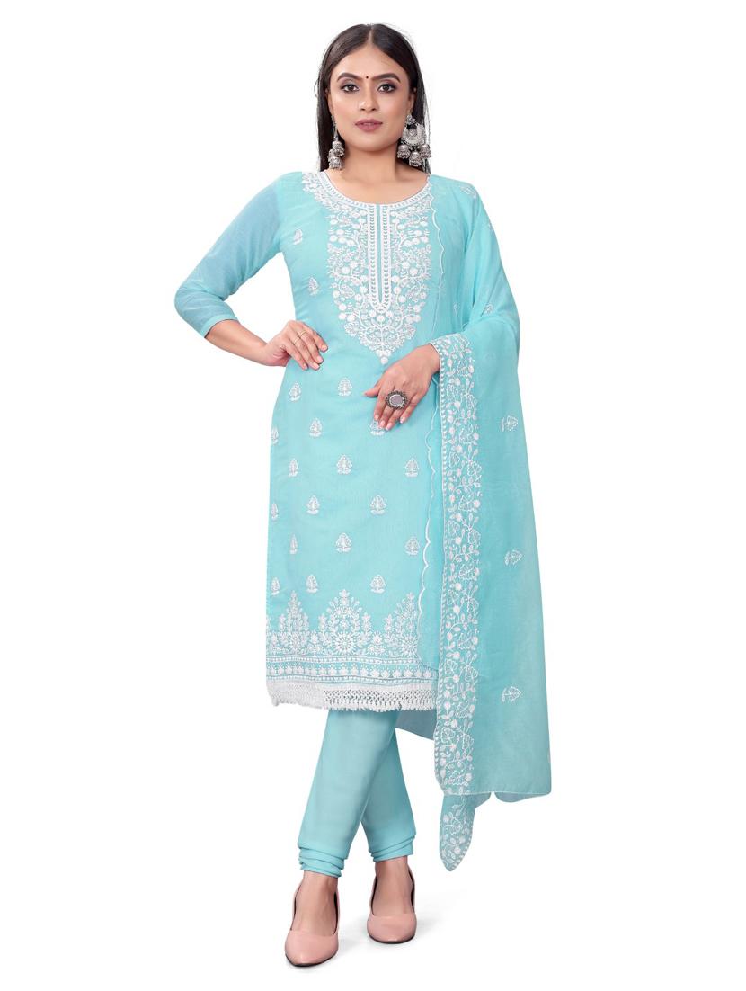 embroidered unstitched suit set - 20193510 - Zoom Image - 0