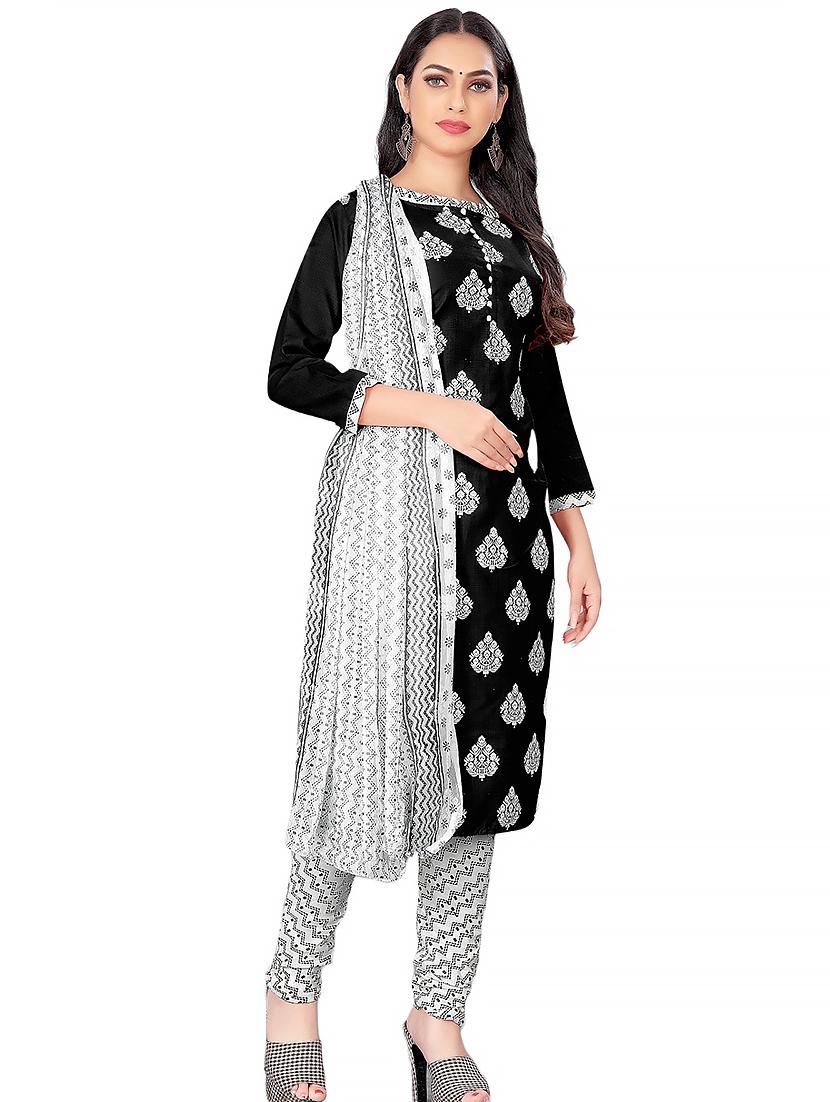 printed unstitched salwar suit set - 20193850 -  Zoom Image - 0