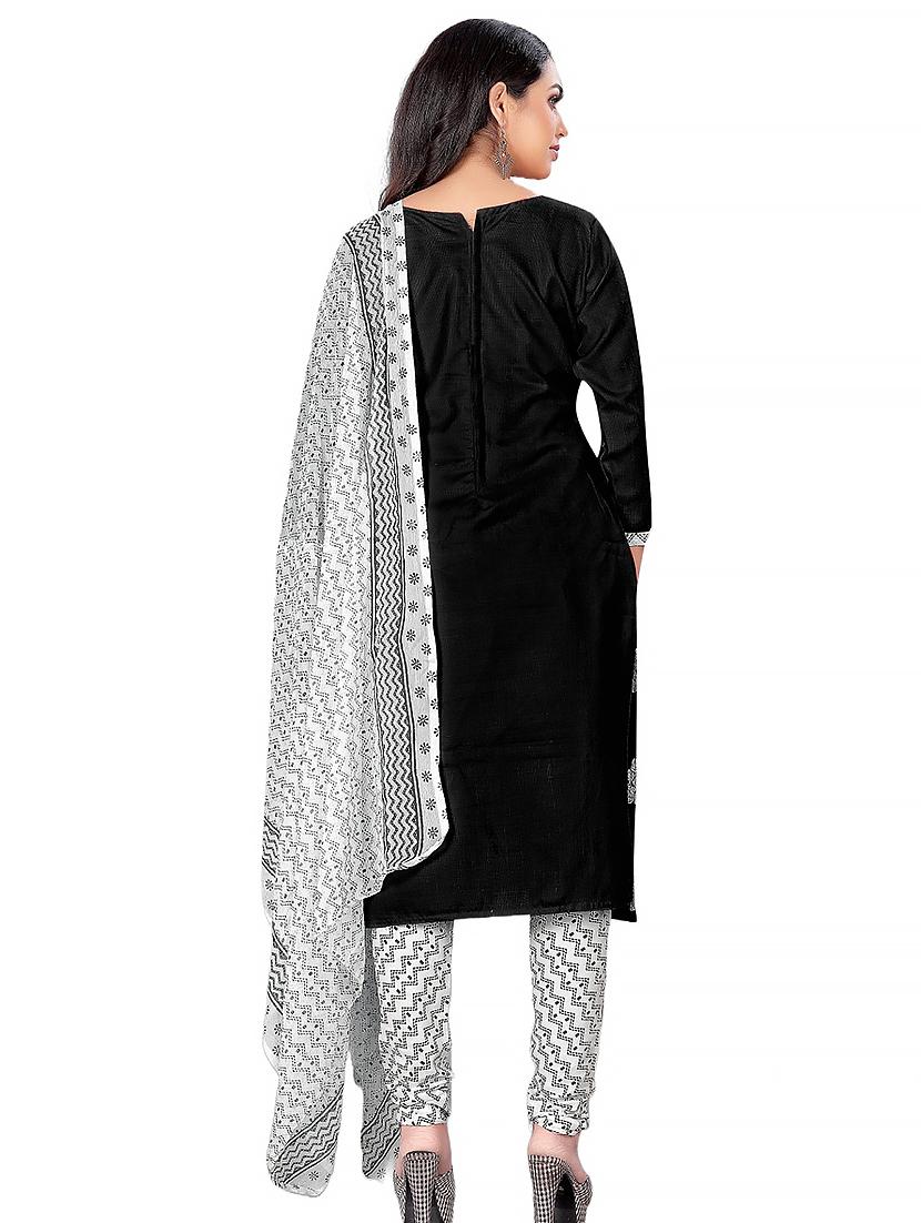 printed unstitched salwar suit set - 20193850 - Standard Image - 3
