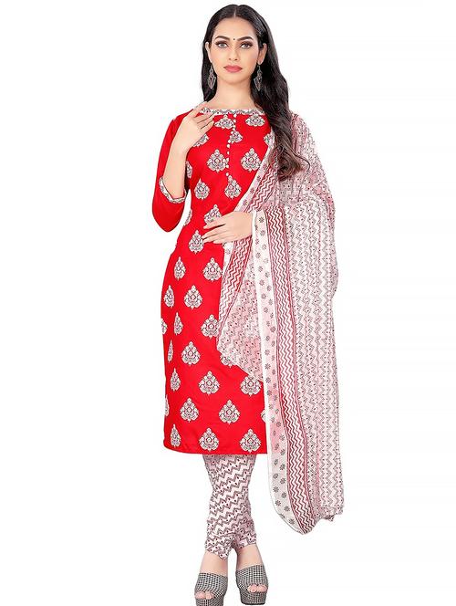 printed unstitched salwar suit set - 20193853 - Standard Image - 0