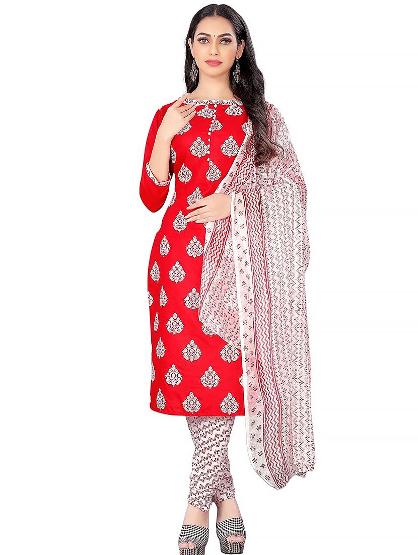 printed unstitched salwar suit set - 20193853 - Zoom Image - 0