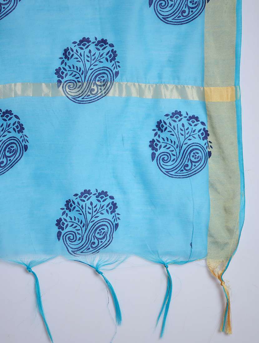 women three quarter sleeve kurta pant with dupatta set - 20194131 -  Standard Image - 5