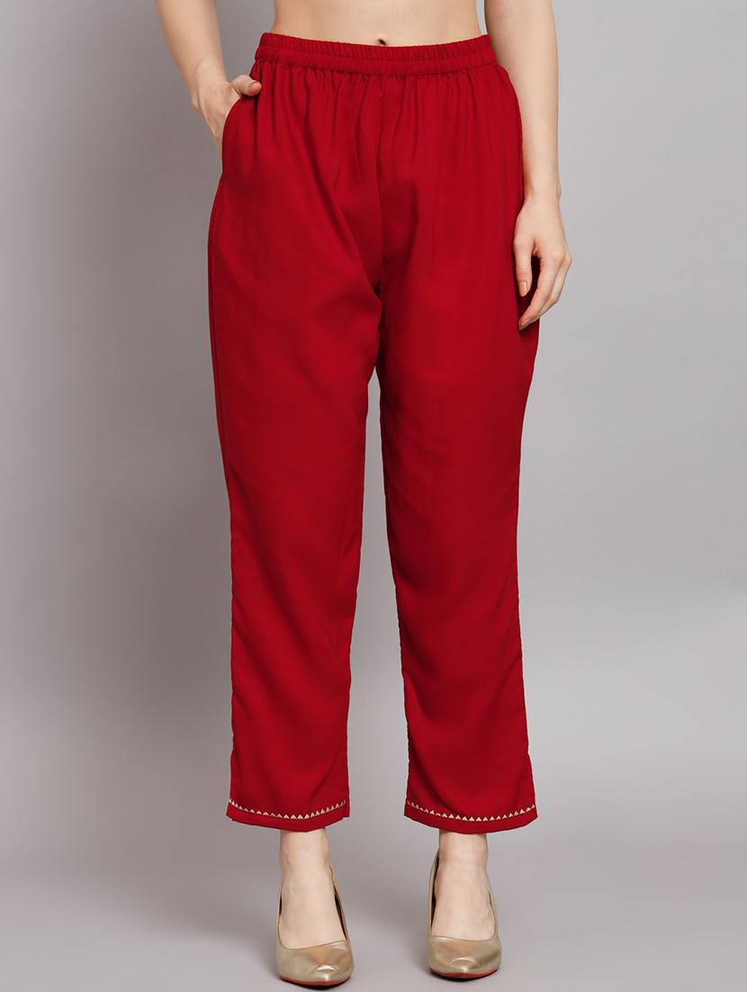 red kurta pant set with dupatta - 20194174 - Standard Image - 3