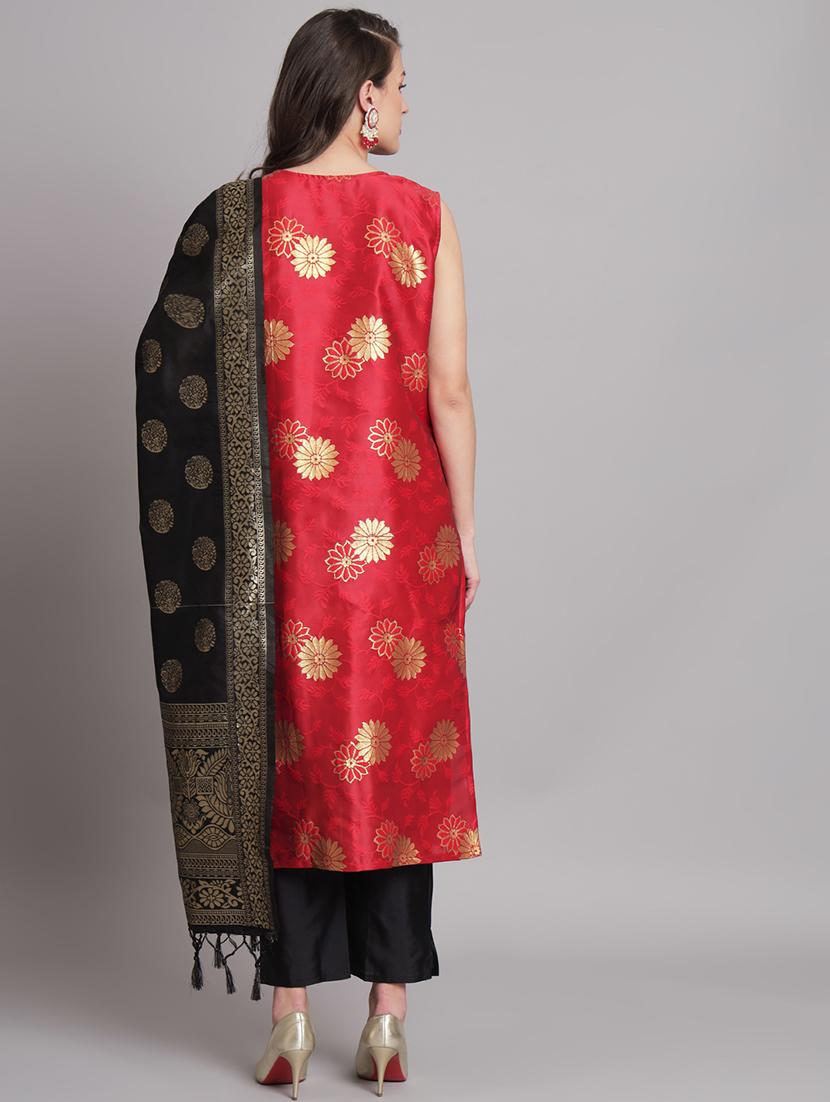 women self design sleeveless kurta pant with dupatta set - 20194181 - Standard Image - 3