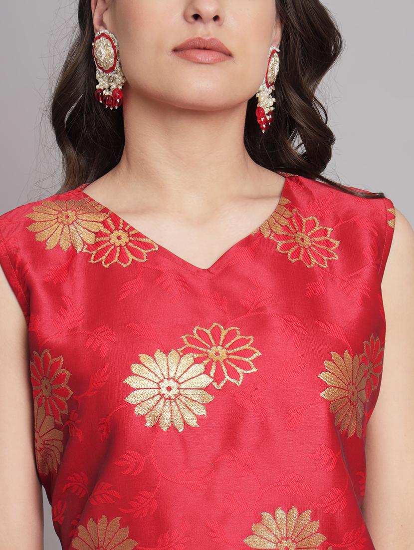women self design sleeveless kurta pant with dupatta set - 20194181 - Standard Image - 5