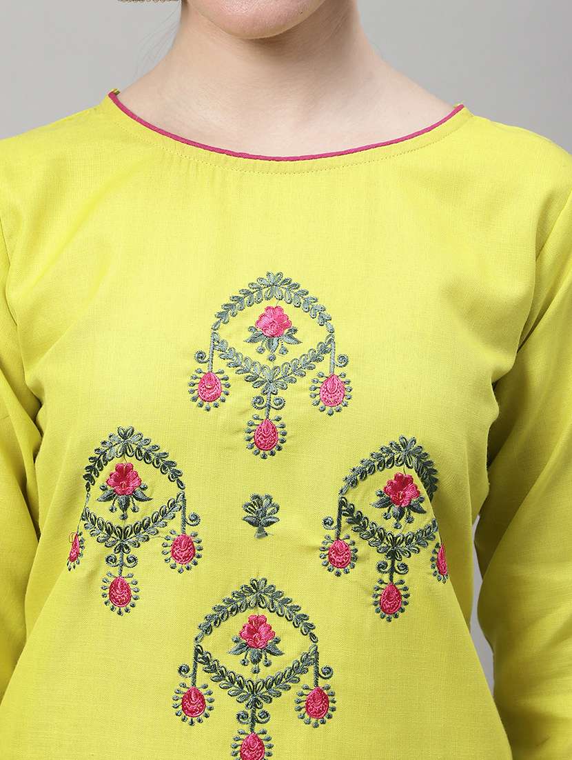 yellow kurta pant set with dupatta - 20194217 - Standard Image - 5