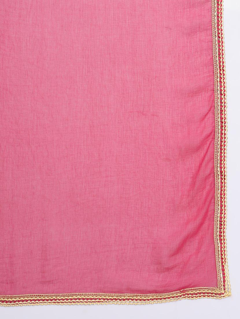 red kurta pant set with dupatta - 20194336 - Standard Image - 5