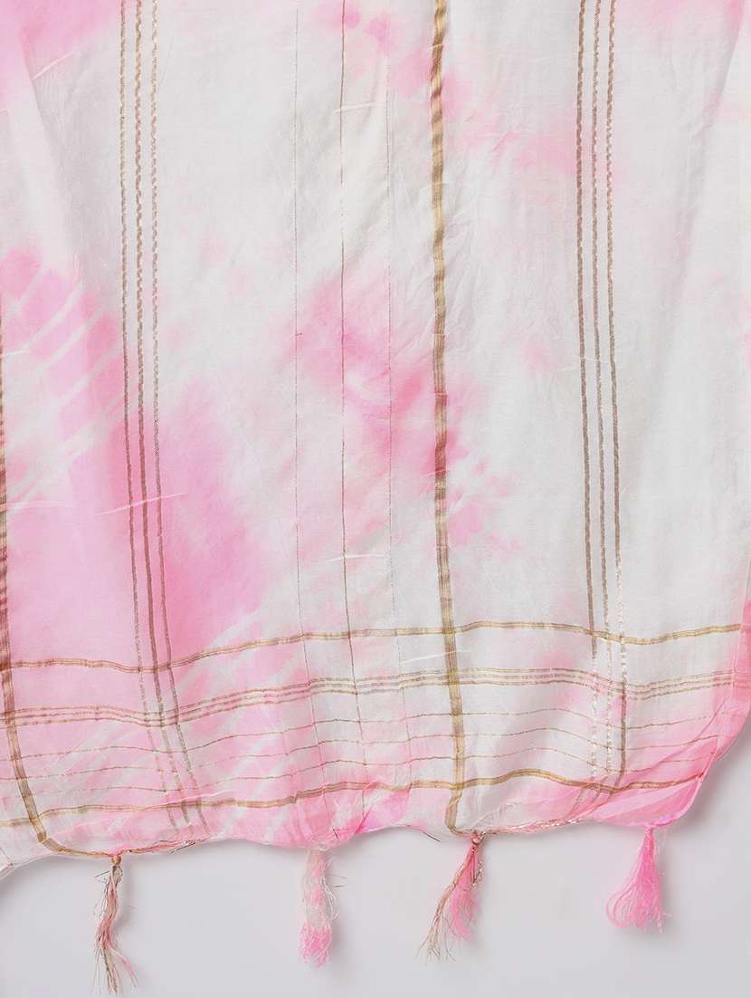 pink kurta palazzo set with dupatta - 20194350 -  Standard Image - 5