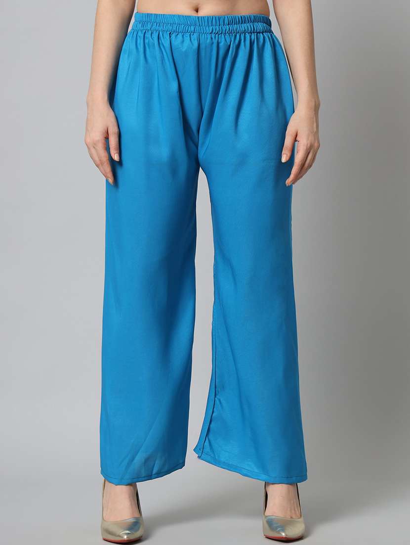 blue kurta palazzo set with dupatta - 20194351 -  Standard Image - 3