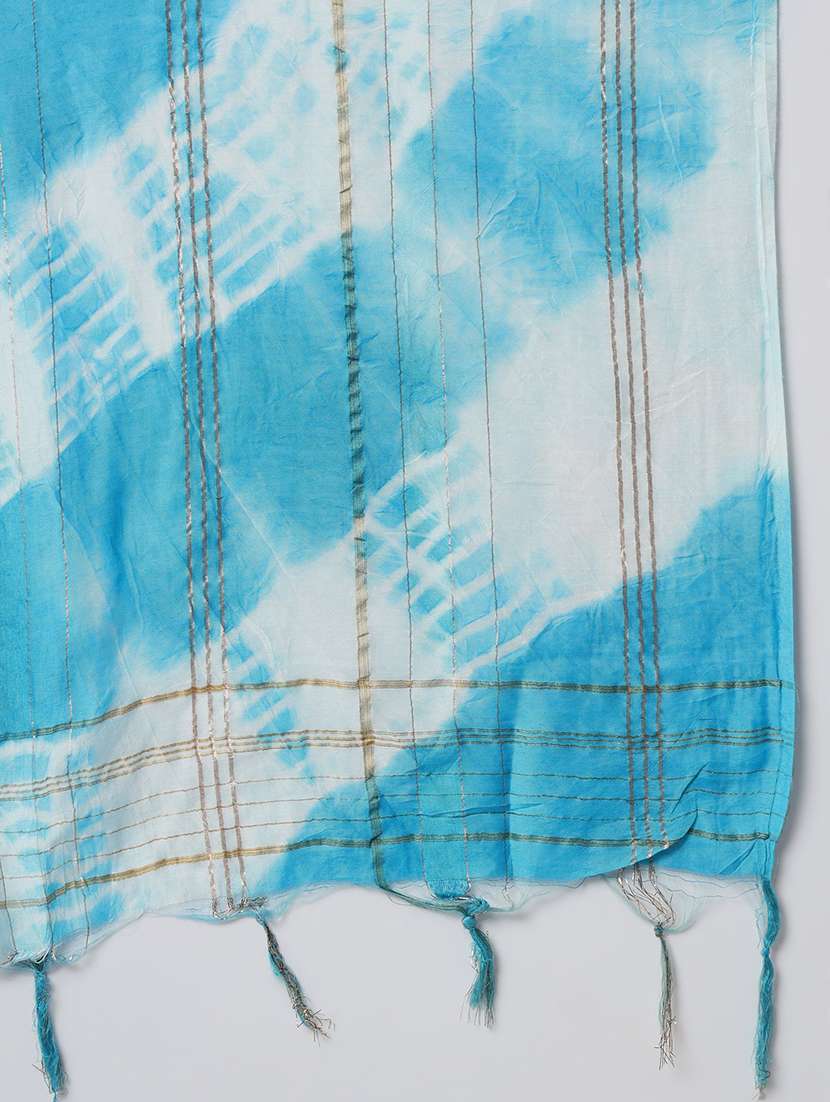 blue kurta palazzo set with dupatta - 20194351 -  Standard Image - 5