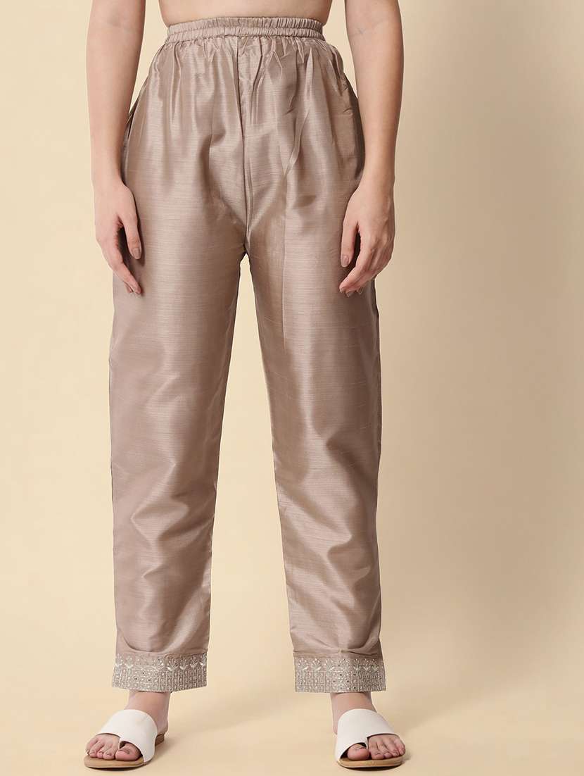 beige kurta pant set with dupatta - 20194378 - Standard Image - 3