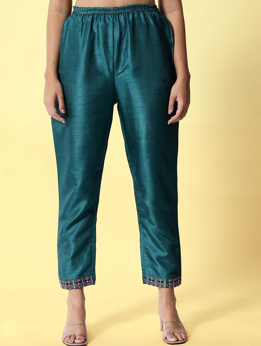 teal kurta pant set with dupatta - 20194383 - Standard Image - 3