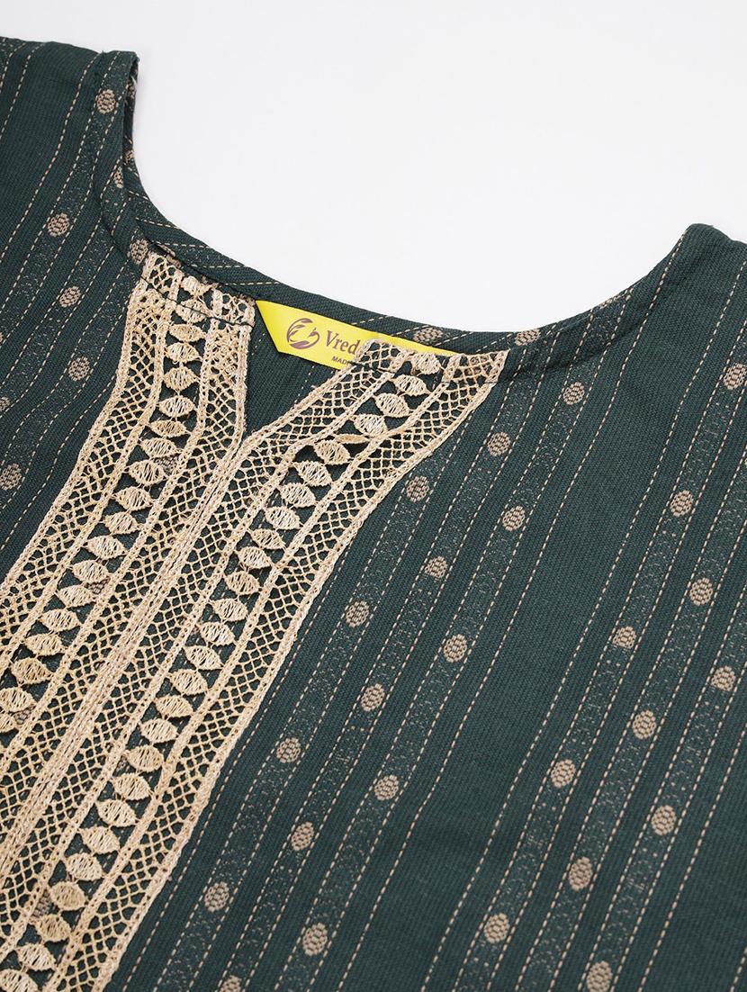 green kurta pant set with dupatta - 20194385 - Standard Image - 5