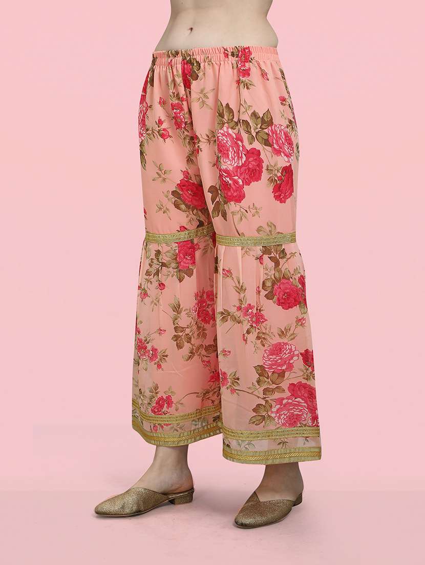 pink kurta sharara set with dupatta - 20194407 -  Standard Image - 3