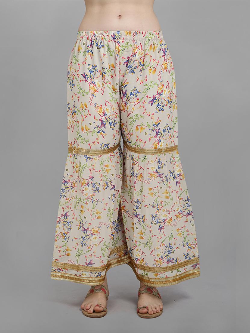 printed kurta sharara set with dupatta - 20194412 - Standard Image - 3