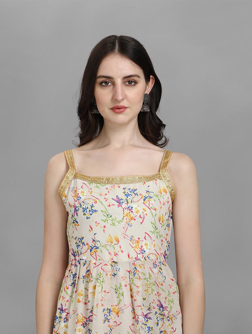 printed kurta sharara set with dupatta - 20194412 - Standard Image - 5