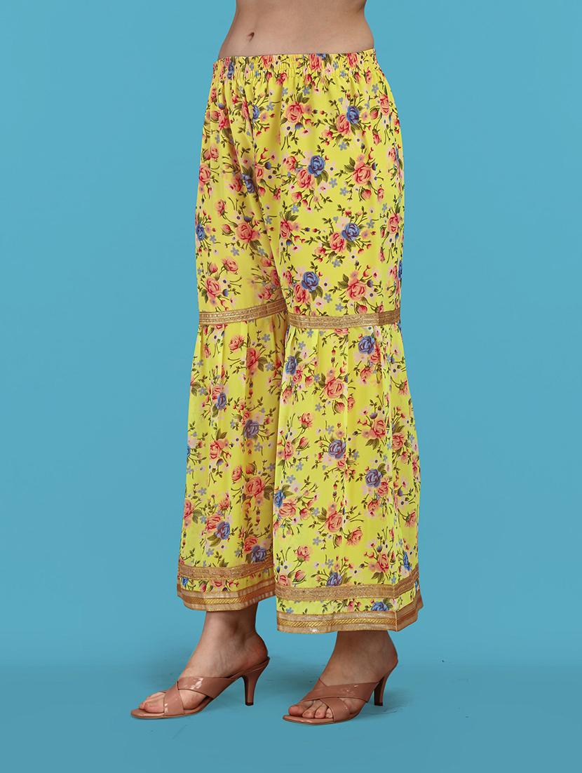 printed kurta sharara set with dupatta - 20194417 - Standard Image - 3