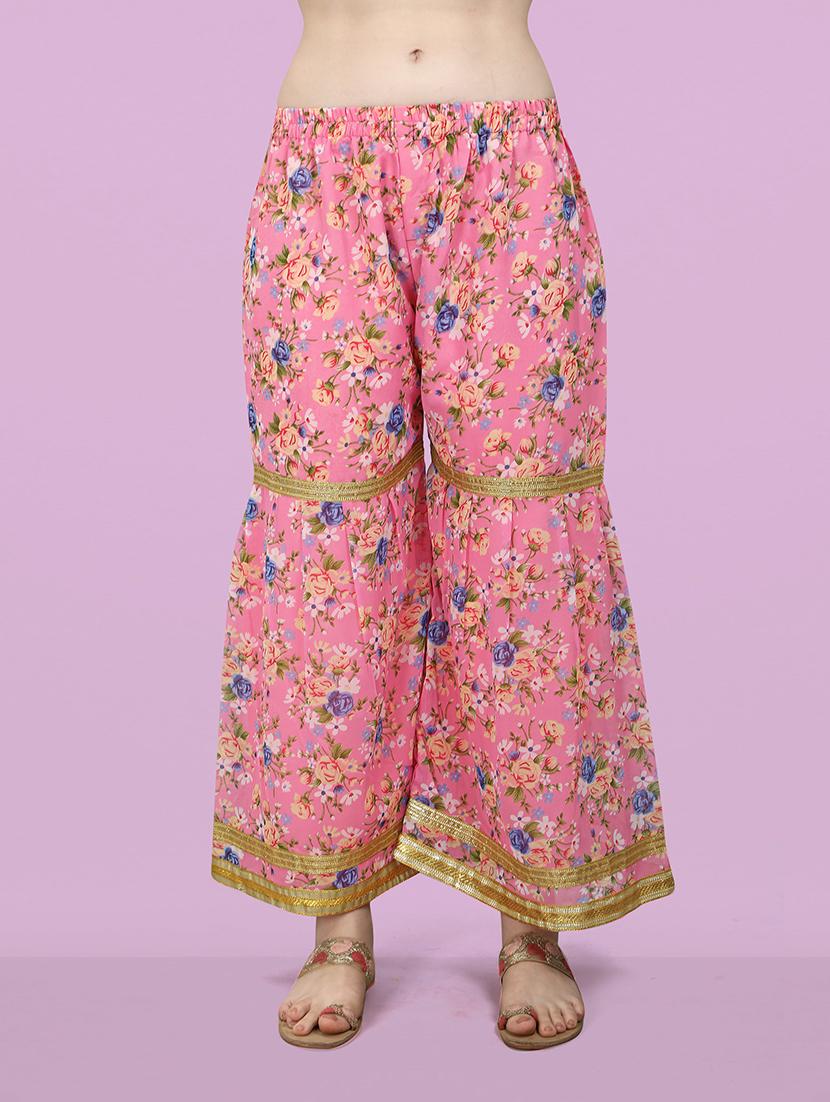floral printed kurta sharara set with dupatta - 20194419 - Standard Image - 3