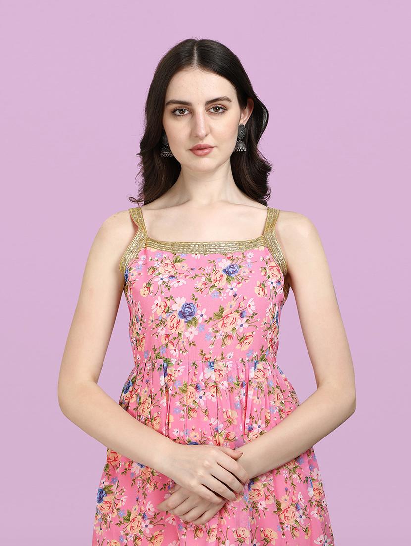 floral printed kurta sharara set with dupatta - 20194419 - Standard Image - 5