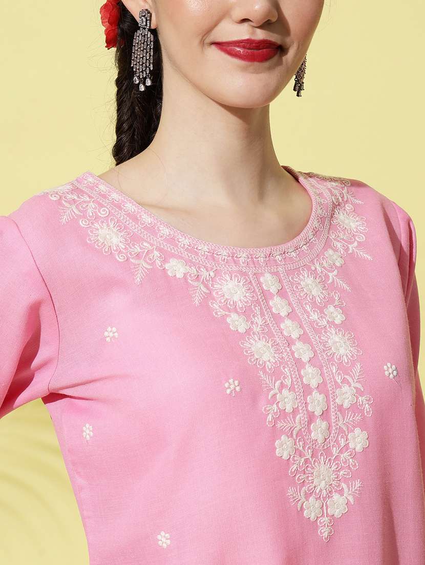 embroidered kurta pant set - 20194422 - Standard Image - 5