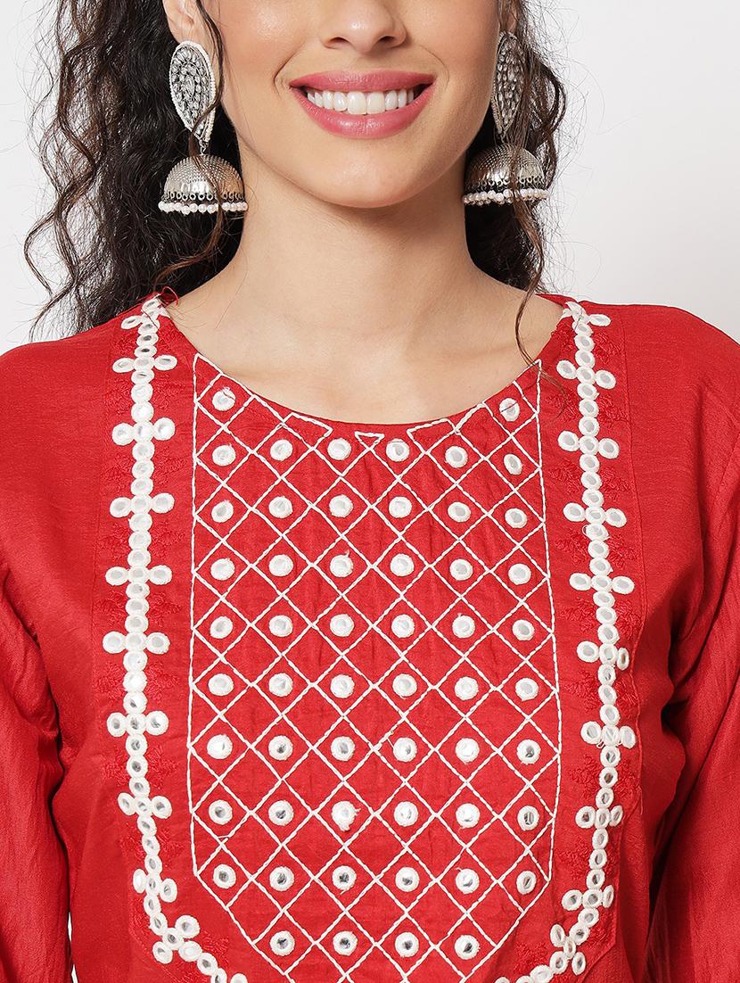 embroidered kurta pant set with dupatta - 20194429 - Standard Image - 5