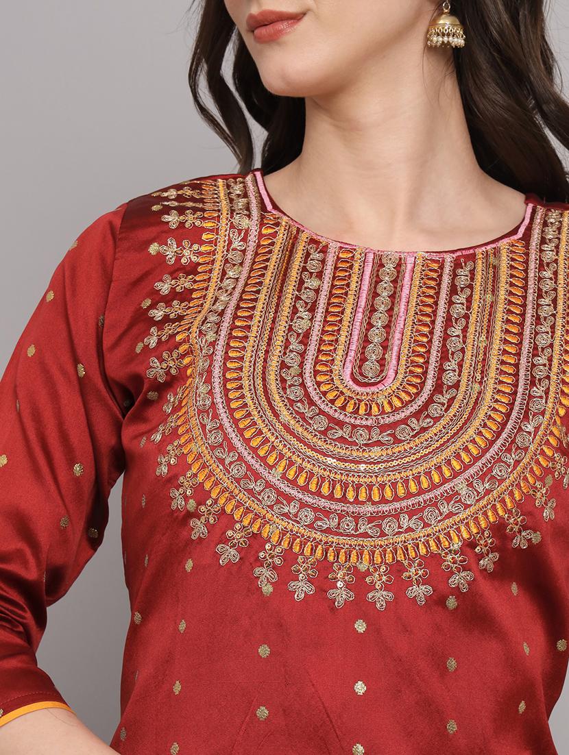 women three quarter sleeve kurta pant with dupatta set - 20194439 - Standard Image - 5