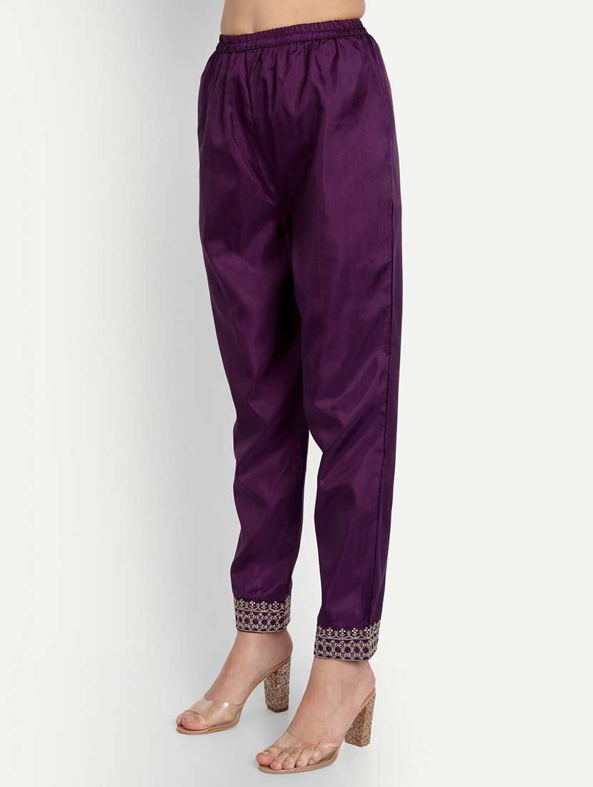 purple kurta pant set with dupatta - 20194457 -  Standard Image - 5