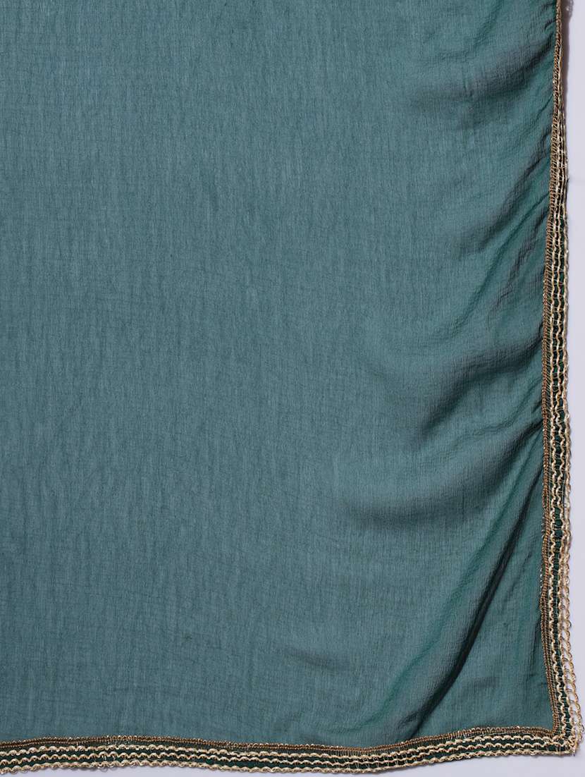 women three quarter sleeve kurta pant with dupatta set - 20194460 -  Standard Image - 5