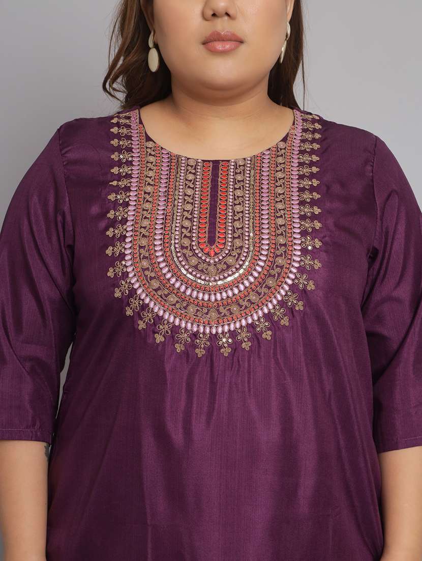 embroidered kurta pant set with dupatta - 20194478 - Standard Image - 5