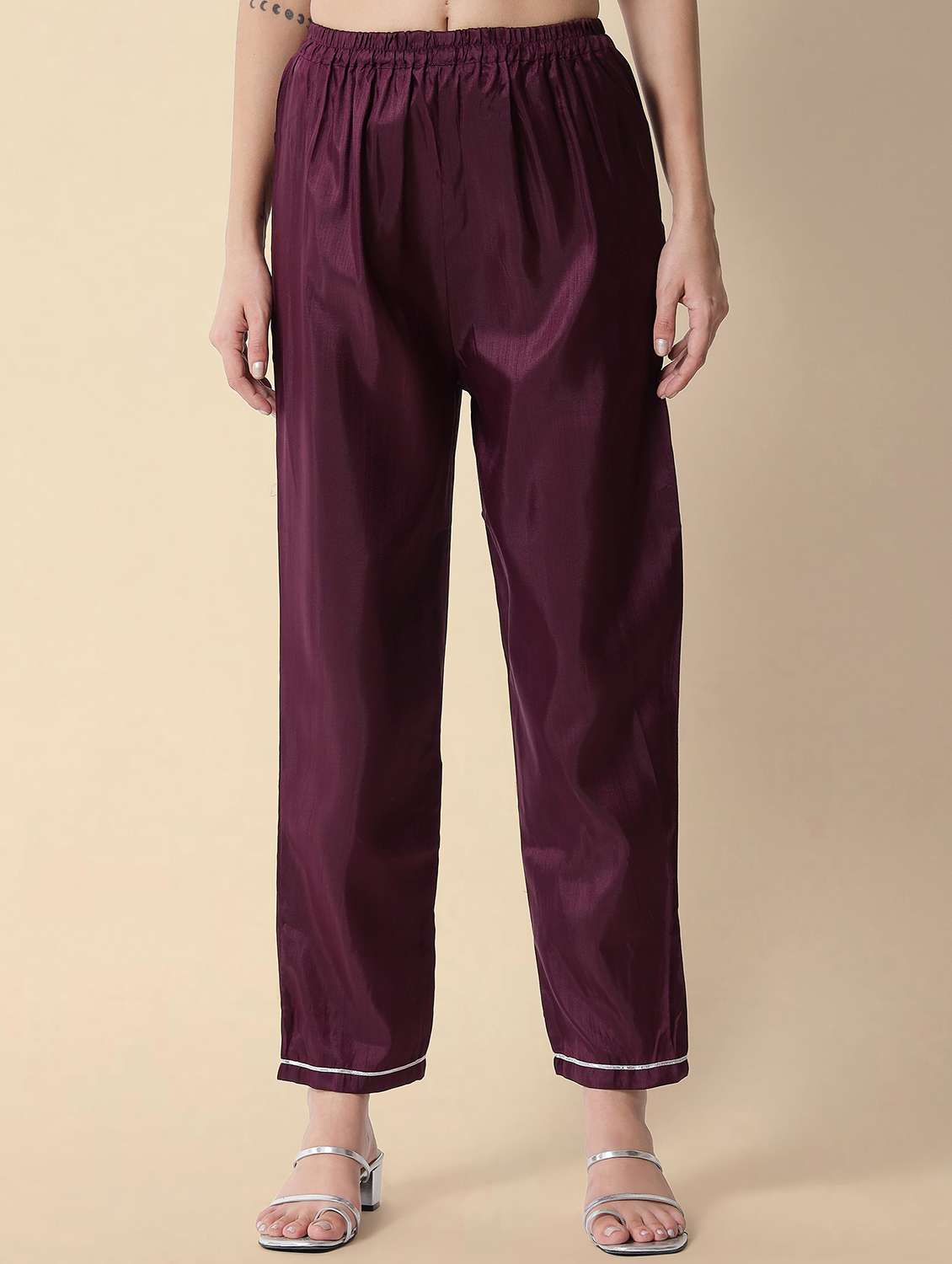 women purple embroidered kurta pant set with dupatta set - 20194519 -  Standard Image - 3