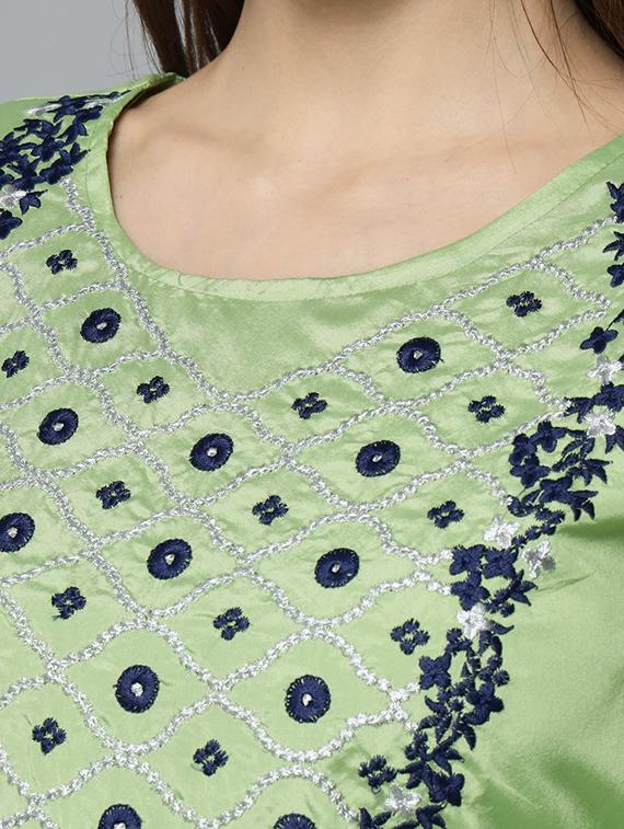 embroidered kurta pant set with dupatta - 20194541 - Standard Image - 3